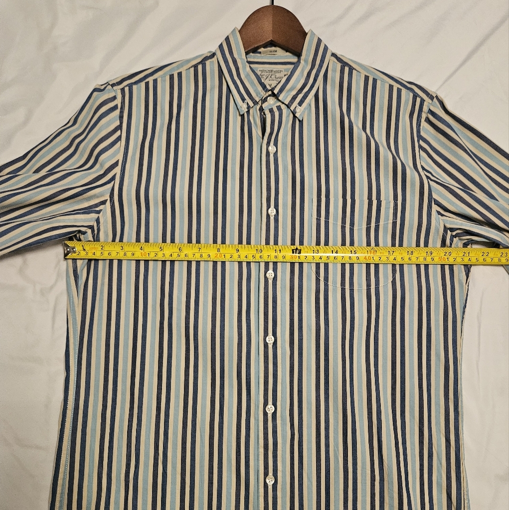 J. Crew Men's Striped Button-Down Shirt Long Sleeve
